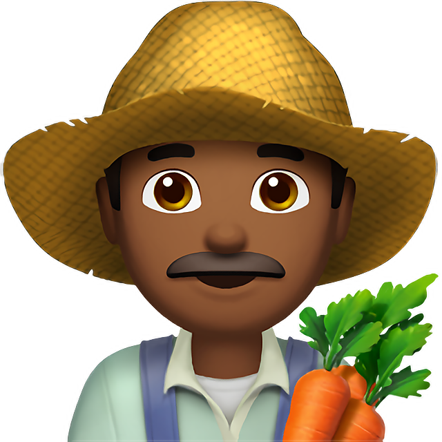 Man Farmer: Medium-Dark Skin Tone