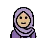 Woman With Headscarf: Medium-Light Skin Tone Emoji 🧕🏼 image - OpenMoji style