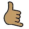 Call Me Hand: Medium Skin Tone Emoji 🤙🏽 image - OpenMoji style