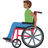 Man In Manual Wheelchair: Medium-Dark Skin Tone Emoji 👨🏾‍🦽 image - Twitter / X (Twemoji) style