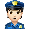Police Officer: Light Skin Tone Emoji 👮🏻 image - Apple style