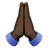 Folded Hands: Dark Skin Tone