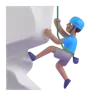 Man Climbing: Medium Skin Tone Emoji 🧗🏽‍♂️ image - Microsoft 3D Fluent style