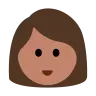 Woman: Medium Skin Tone Emoji 👩🏽 image - Tossface style