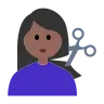 Woman Getting Haircut: Medium-Dark Skin Tone Emoji 💇🏾‍♀️ image - Tossface style