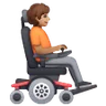 Person In Motorized Wheelchair Facing Right: Medium Skin Tone Emoji 🧑🏽‍🦼‍➡️ image - Samsung style