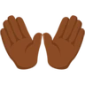Open Hands: Medium-Dark Skin Tone Emoji 👐🏾 image - Facebook Messenger (2016) style