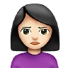 Woman Pouting: Light Skin Tone Emoji 🙎🏻‍♀️ image - Apple style