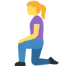 Woman Kneeling Emoji 🧎‍♀️ image - Twitter / X (Twemoji) style