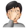 Person Facepalming: Light Skin Tone Emoji 🤦🏻 image - Huawei Harmony OS style