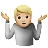 Person Shrugging: Medium-Light Skin Tone
