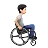 Person In Manual Wheelchair Facing Right: Light Skin Tone