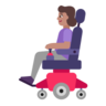 Woman In Motorized Wheelchair: Medium Skin Tone Emoji 👩🏽‍🦼 image - Microsoft Classic 2D style
