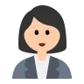 Woman Office Worker: Light Skin Tone Emoji 👩🏻‍💼 image - Tossface style