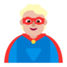 Superhero: Medium-Light Skin Tone Emoji 🦸🏼 image - Microsoft Classic 2D style