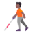 Person With White Cane: Medium-Dark Skin Tone