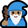 Mage: Medium Skin Tone Emoji 🧙🏽 image - Microsoft Windows 10 Segoe UI Emoji style
