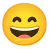 오픈 입과 찬 스웨트로 웃는 얼굴 Emoji 😅 image - Google Noto Color Animated style