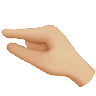 Pinching Hand: Medium-Light Skin Tone Emoji 🤏🏼 image - Apple style