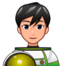 Man Astronaut: Medium-Light Skin Tone Emoji 👨🏼‍🚀 image - Emojidex style