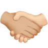 Handshake: Medium-Light Skin Tone, Light Skin Tone Emoji 🫱🏼‍🫲🏻 image - Apple style