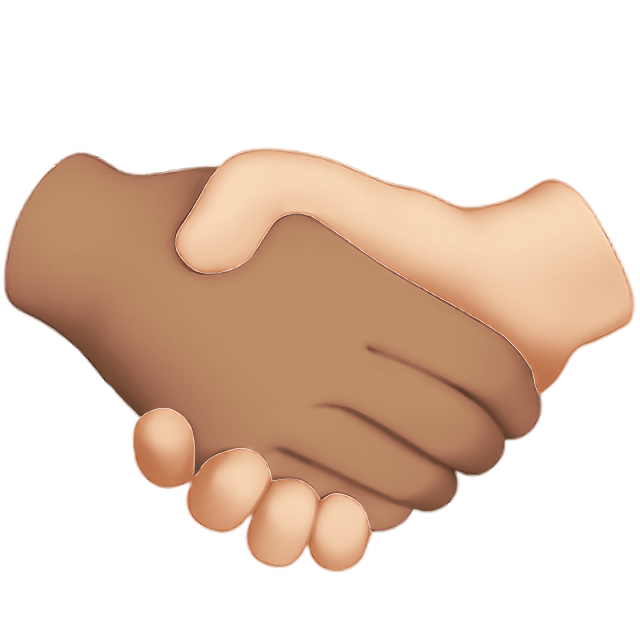 Handshake: Medium Skin Tone, Light Skin Tone