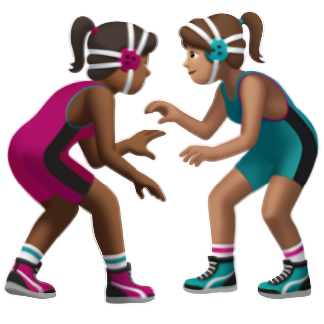 Women Wrestling: Medium-Dark Skin Tone, Medium Skin Tone