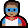 Man Superhero: Medium Skin Tone Emoji 🦸🏽‍♂️ image - Microsoft Windows 10 Segoe UI Emoji style