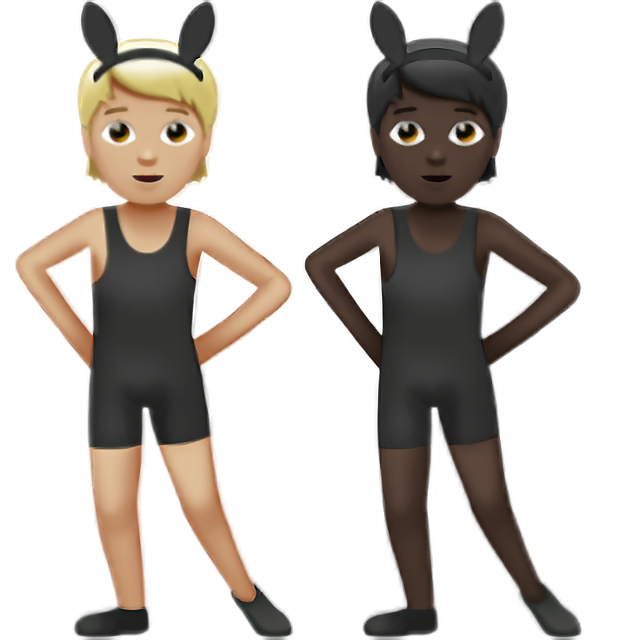 People With Bunny Ears: Medium-Light Skin Tone, Dark Skin Tone