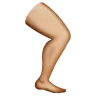 Leg: Medium-Light Skin Tone Emoji 🦵🏼 image - WhatsApp style