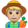 Man Farmer: Medium-Light Skin Tone Emoji 👨🏼‍🌾 image - Samsung style