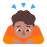 Person Bowing: Medium Skin Tone Emoji 🙇🏽 image - Microsoft Classic 2D style