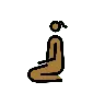 Woman Kneeling: Medium-Dark Skin Tone Emoji 🧎🏾‍♀️ image - OpenMoji style