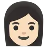 Woman: Light Skin Tone Emoji 👩🏻 image - Google Noto Color style