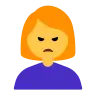 Woman Pouting Emoji 🙎‍♀️ image - Tossface style