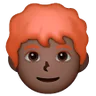 Man: Dark Skin Tone, Red Hair Emoji 👨🏿‍🦰 image - Samsung style