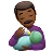 Man Feeding Baby: Medium-Dark Skin Tone