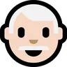 Man: Light Skin Tone, White Hair Emoji 👨🏻‍🦳 image - Microsoft Windows 10 Segoe UI Emoji style
