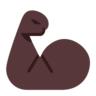 Flexed Biceps: Dark Skin Tone Emoji 💪🏿 image - Microsoft Classic 2D style
