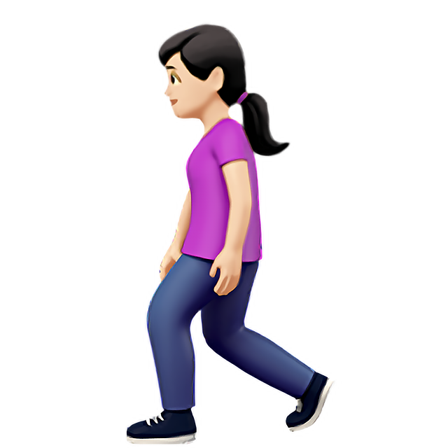 Woman Walking: Light Skin Tone