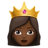 Princess: Medium-Dark Skin Tone Emoji 👸🏾 image - Huawei Harmony OS style