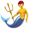 Merman Emoji 🧜‍♂️ image - Apple style