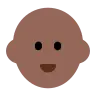 Man: Medium-Dark Skin Tone, Bald Emoji 👨🏾‍🦲 image - Tossface style