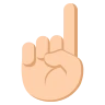 Index Pointing Up: Medium-Light Skin Tone Emoji ☝🏼 image - EmojiTwo style