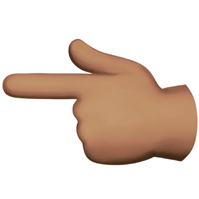 Backhand Index Pointing Left: Medium Skin Tone