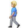 Man Walking: Medium-Light Skin Tone Emoji 🚶🏼‍♂️ image - Samsung style