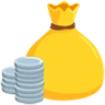 Bolsa de dinero Emoji 💰 image - Facebook Messenger (2016) style