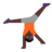 Person Cartwheeling: Dark Skin Tone