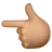 Backhand Index Pointing Left: Medium Skin Tone