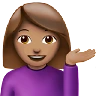 Woman Tipping Hand: Medium Skin Tone Emoji 💁🏽‍♀️ image - Apple style
